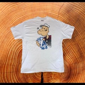 VINTAGE DEADSTOCK POPEYE T SHIRT HANES BEEFY T